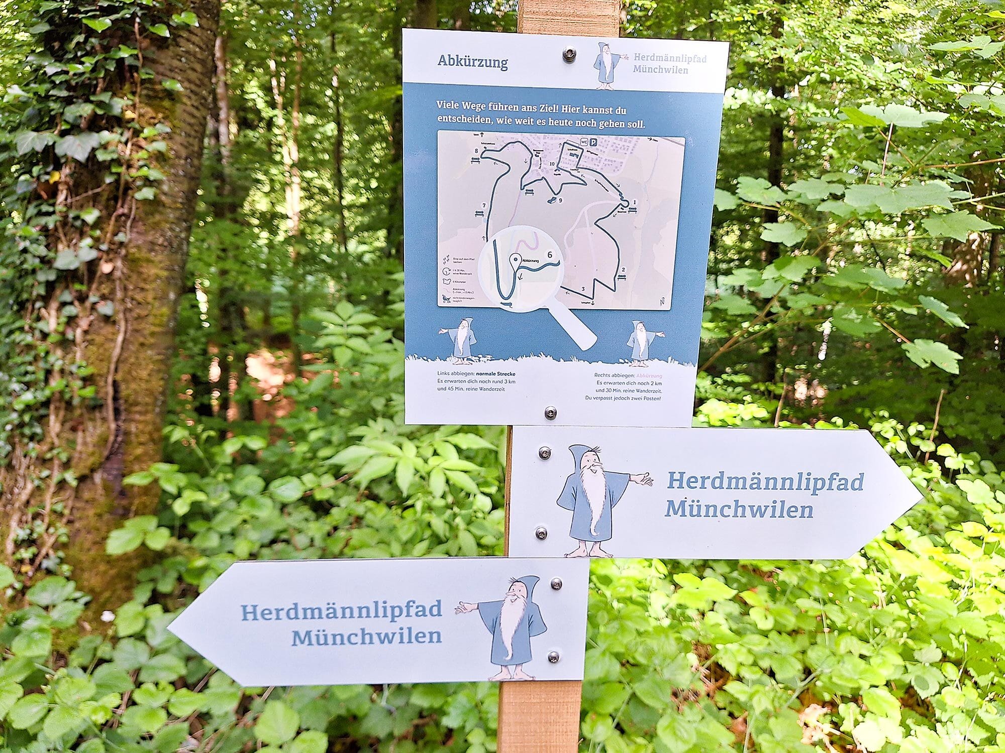 Wegweiser des Herdmännlipfads